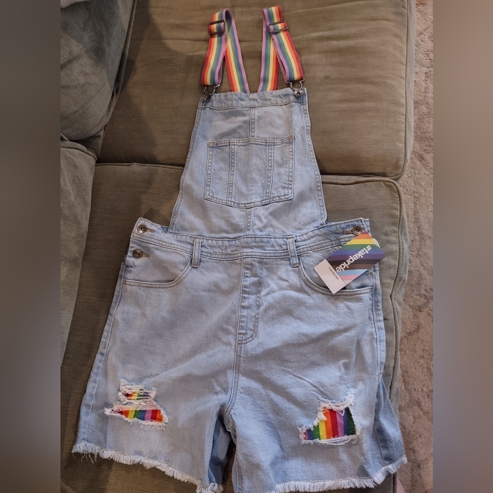 Pride Small Overall Shorts with Rainbow - Official Target Pride Merchandise